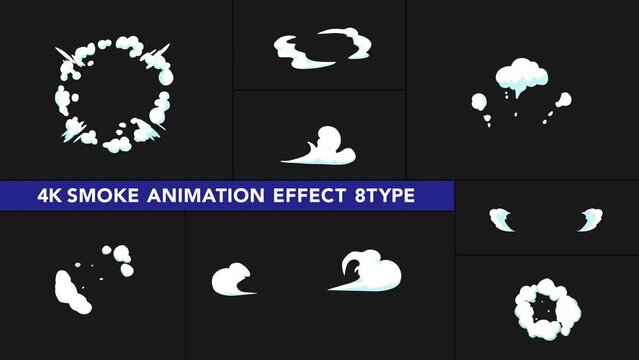 雲 4Kアニメエフェクト アルファチャンネル付き