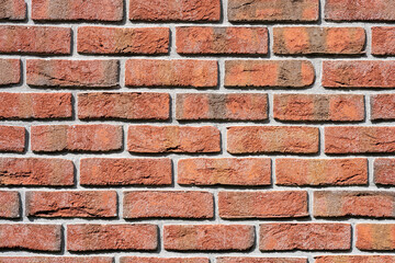 Background from a wall made of red bricks