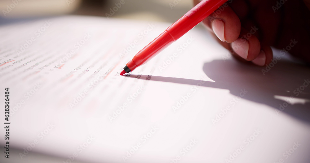 Poster book script or text grammar edit