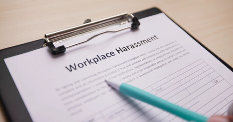 Woman Sexual Harassment In Office. Harassed At Workplace