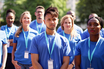 Volunteer Team In Nature