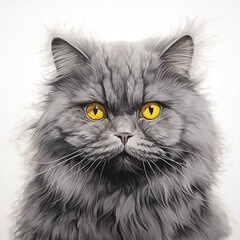 Persian cat on white