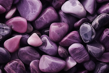 Obraz na płótnie Canvas Pebbles stones background with purple toned