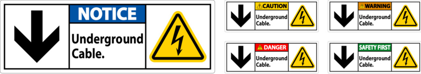 Danger Sign, Underground Cable Sign