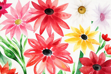 Fototapeta na wymiar Beautiful elegant watercolor floral illustration