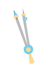 School kids and school supplies clipart illustration. Study symbols. Various classroom items. School year beginning. Education design elements.