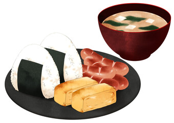おにぎり味噌汁セット