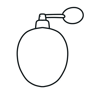 black outline perfume bottle