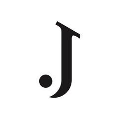 j letter logo design simple and elegant