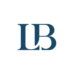 simple and elegant letter l and b logo design