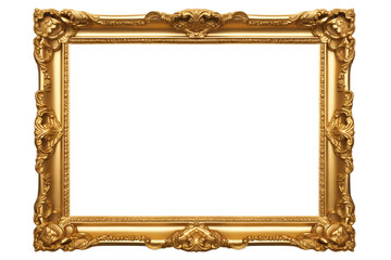 Vintage colored square picture frame isolated on white background with empty space for image. Mockup for design, photo, poster. 