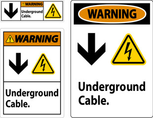 Warning Sign, Underground Cable Sign