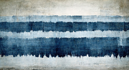 Naklejka premium Generative AI, Blue watercolor abstract painted background. Ink black street graffiti art on a textured paper vintage background, washes and brush strokes.