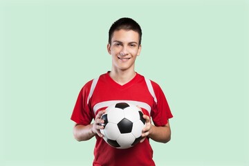 Soccer sports player ready for match,
