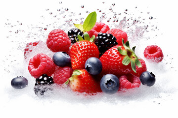 berries on a white background