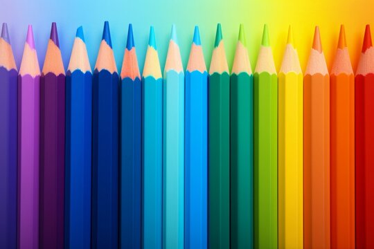 たくさんの色鉛筆,Generative AI AI画像