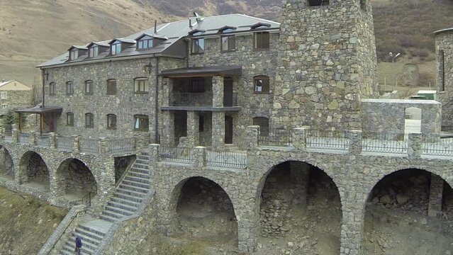 Caucasus, North Ossetia. Kurtat Gorge. Alan Monastery.