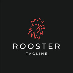 Rooster head logo icon design template © SuryoMono