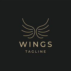Wings logo vector icon design template