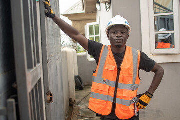 portrait of young african engineer