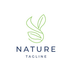 Nature flower leaf logo design vector template