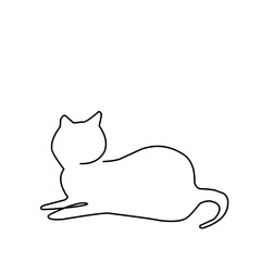 Continuous Line Cat