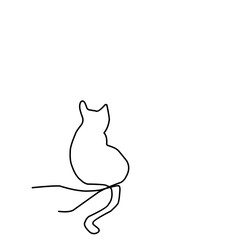 Continuous Line Cat