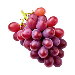 Fototapeta premium Bunch of red Grapes on transparent background Remove png created with Generative AI, Clipping Path