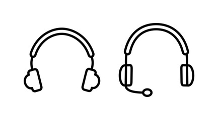 Headphone icon vector. headphones earphones icon. headset