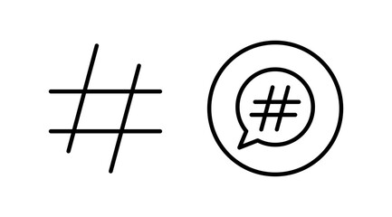 Hashtag icon vector. hashtag simbols
