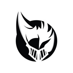 Spartan Logo Design, Vector VIking Guardian Fighter, Simple Greek Warrior Helmet