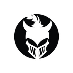 Spartan Logo Design, Vector VIking Guardian Fighter, Simple Greek Warrior Helmet