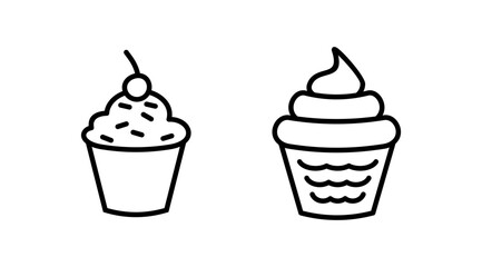 Cup cake icon vector. cake icon. bakery. muffin