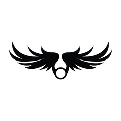 Obraz premium Wing Logo Design, Vector Eagle Falcon Wings, Beauty Flying Bird, Illustration Symbol