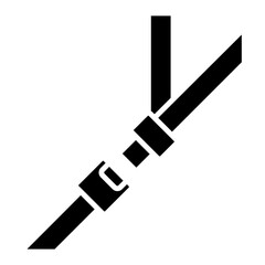 Illustration of Seat Belt Glyph Icon