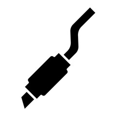 Illustration of Car Exhaust Pipe Glyph Icon
