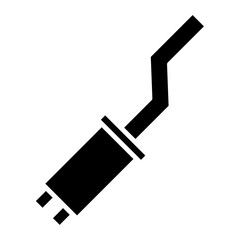 Illustration of Car Exhaust Pipe Glyph Icon