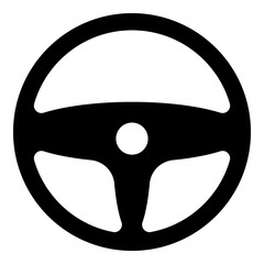Illustration of Steering Wheel Glyph Icon