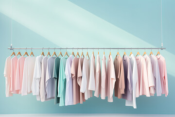Colourful clothes on a clean background