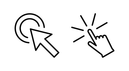 Click icon vector. cursor icon vector. pointer sign