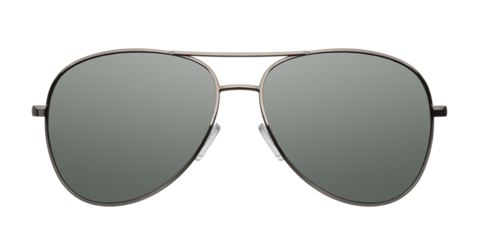 Close up of aviator sunglasses, png file, no background