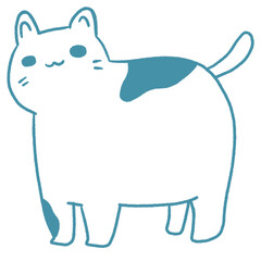 cat line art cute