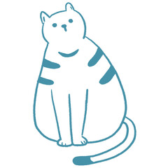 cat line art cute