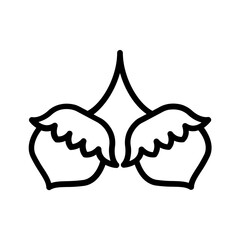 Black line icon for Hazelnuts