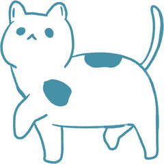 cat line art cute
