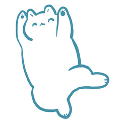 cat line art cute