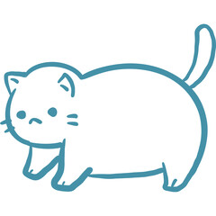 cat line art cute