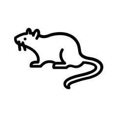 Black line icon for Rodent