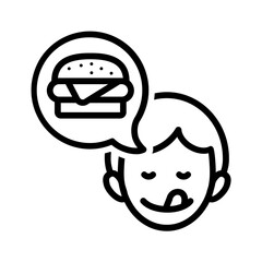 Black line icon for Voracious