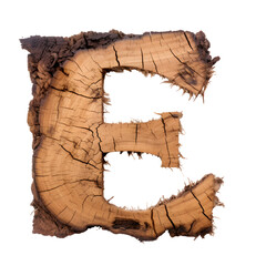 A Letter alphabet fonts made of old oak, burnt oak, many cracks